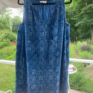 Madewell blue large cotton dress
